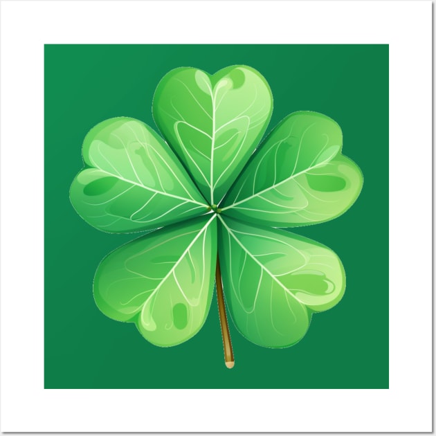 Shamrock in St Patricks day lucky day Wall Art by MilkyBerry